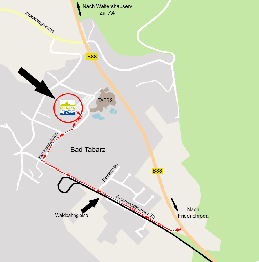 Detailkarte Anfahrt
